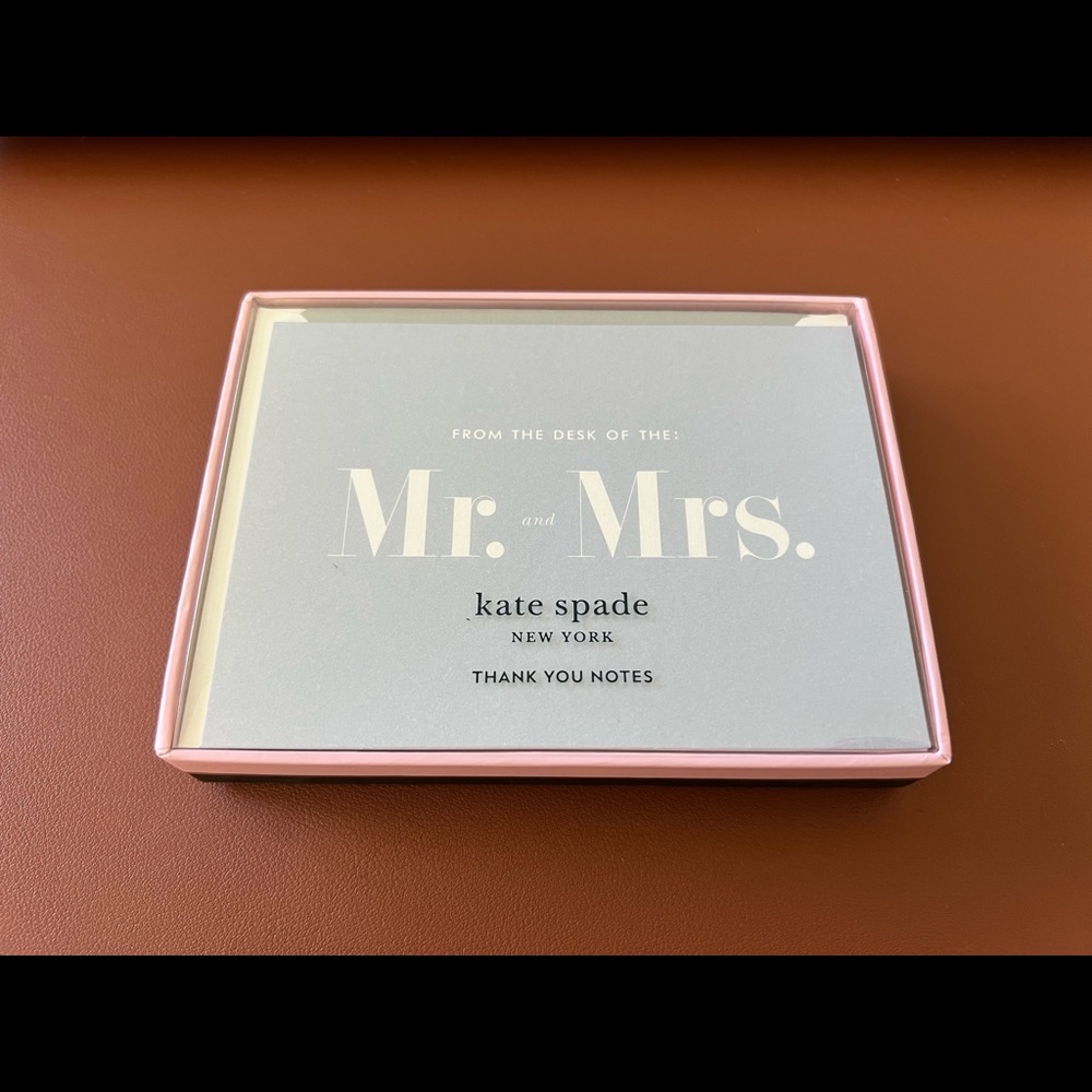 Kate Spade Mr and Mrs Thank You Cards
